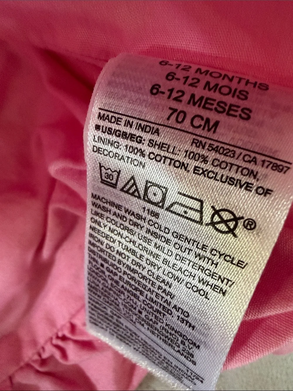 GAP Pink and Light Gray Bubble Dress